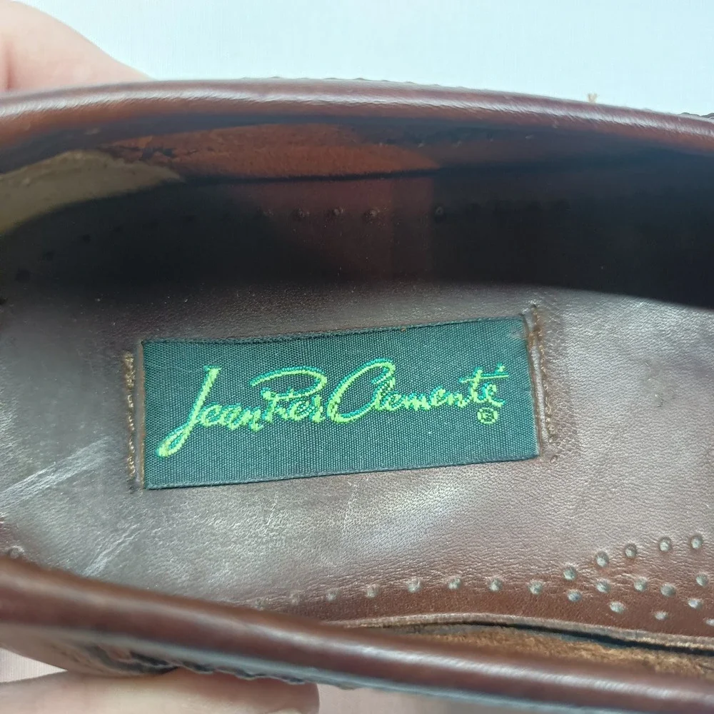 Jean-Pier Clemente Mens Brown Leather Handcrafted Loafers Brazil Slip On Shoes